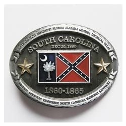 SOUTH CAROLINA REBEL flaga USA stany klamra (id: 2009)